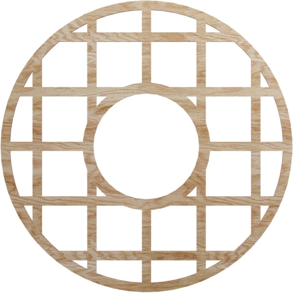 Ekena Millwork O'Neal Wood Fretwork Pierced Ceiling Medallion, Red Oak, 34"OD x 12 3/8"ID x 1/4"T CMWP34X34X0250ONRO - main